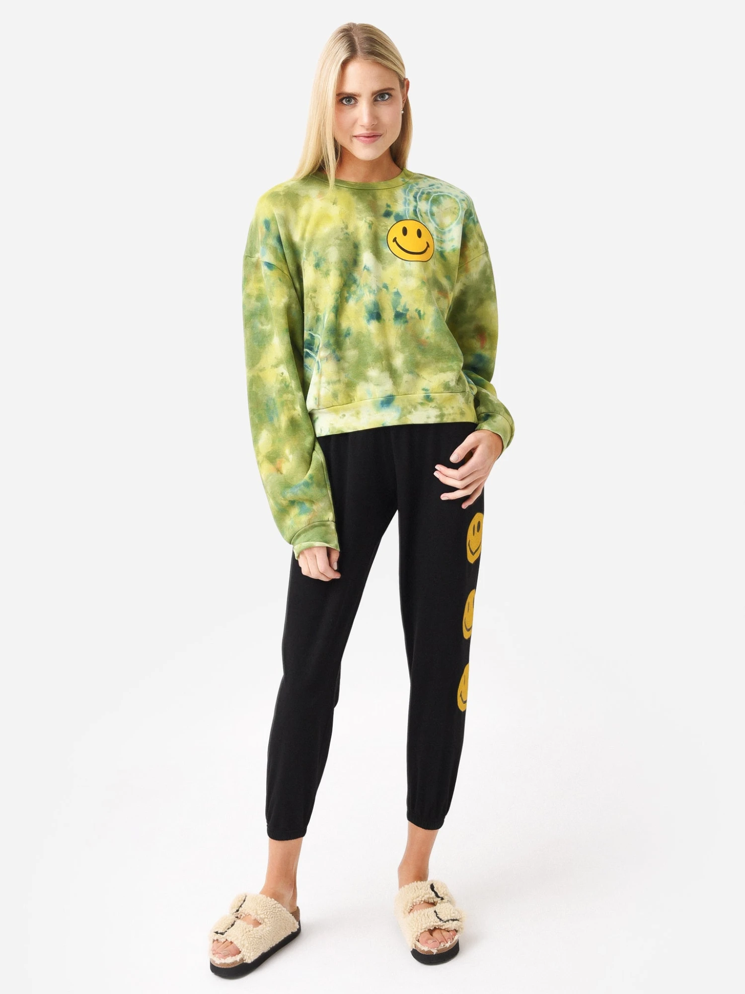 Aviator Nation Women's Hand Dyed Smiley 2 Crew Sweatshirt 3 Aviator Nation Women's Hand Dyed Smiley 2 Crew Sweatshirt - Image 3