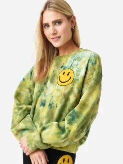 Aviator Nation Women's Hand Dyed Smiley 2 Crew Sweatshirt