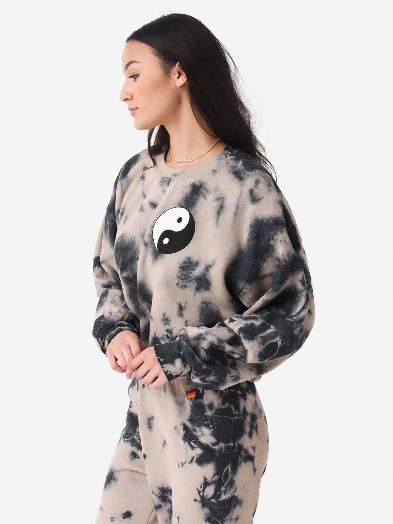 Aviator Nation Women's Hand Dyed Yin Yang Crew Sweatshirt 3 Aviator Nation Women's Hand Dyed Yin Yang Crew Sweatshirt - Image 3
