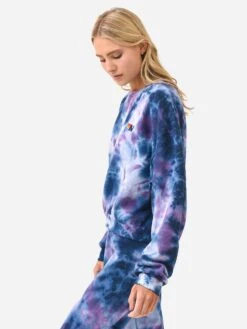 Aviator Nation Women's Hand Dyed Crew Sweatshirt -ST.BERNARD Clothing SWHDYxTIEDYEBLUEPURPLExAlt2 78768663