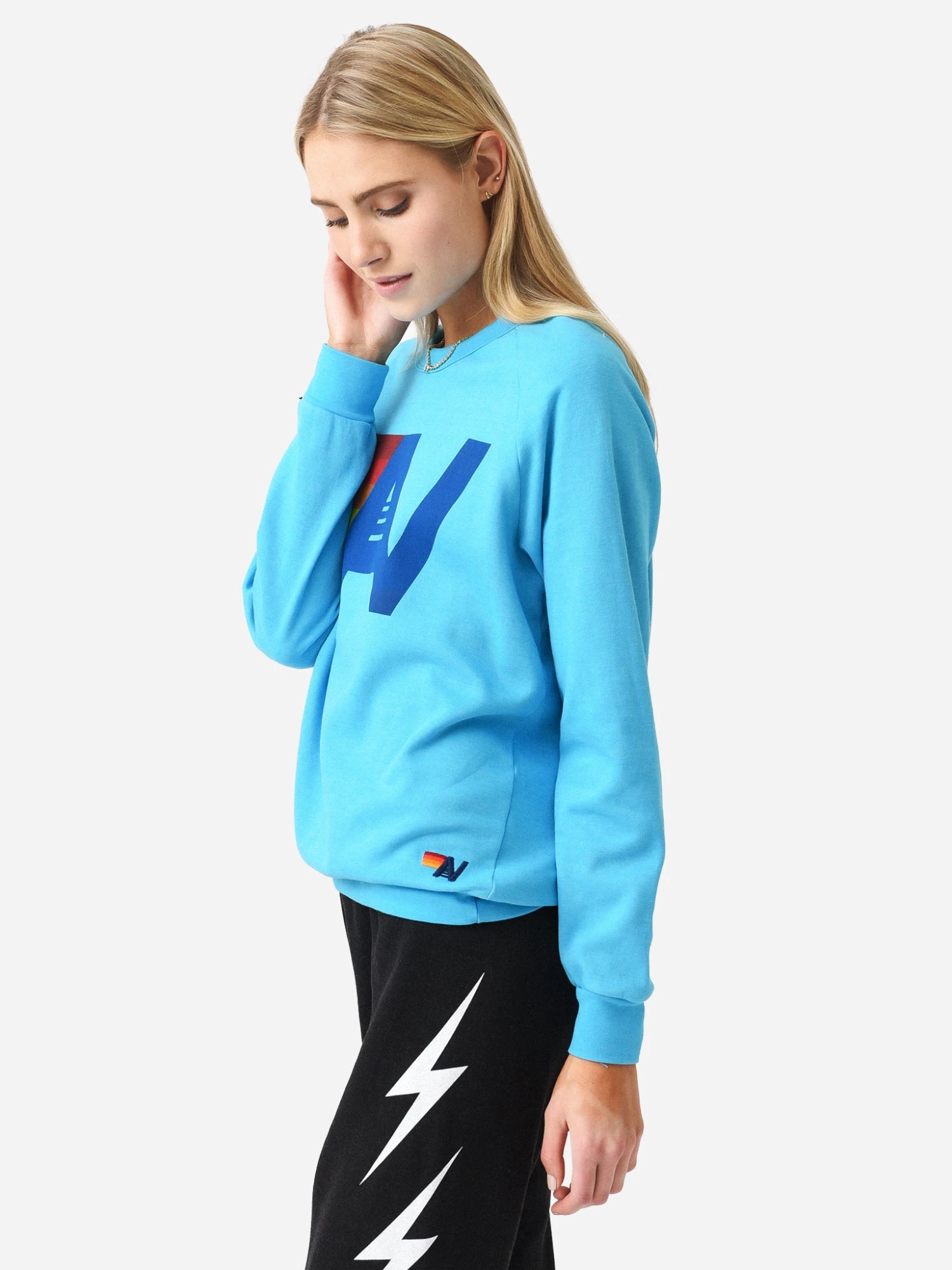 Aviator Nation Women's Lightweight Logo Crew Sweatshirt 3 Aviator Nation Women's Lightweight Logo Crew Sweatshirt - Image 3