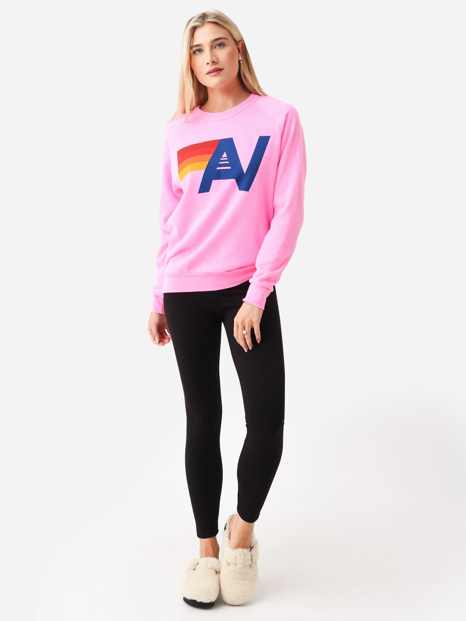 Aviator Nation Women's Lightweight Logo Crew Sweatshirt 6 Aviator Nation Women's Lightweight Logo Crew Sweatshirt - Image 6