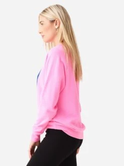 Aviator Nation Women's Lightweight Logo Crew Sweatshirt 14 Aviator Nation Women's Lightweight Logo Crew Sweatshirt -ST.BERNARD Clothing SWLTLOxNEONPINKxAlt2 81971226