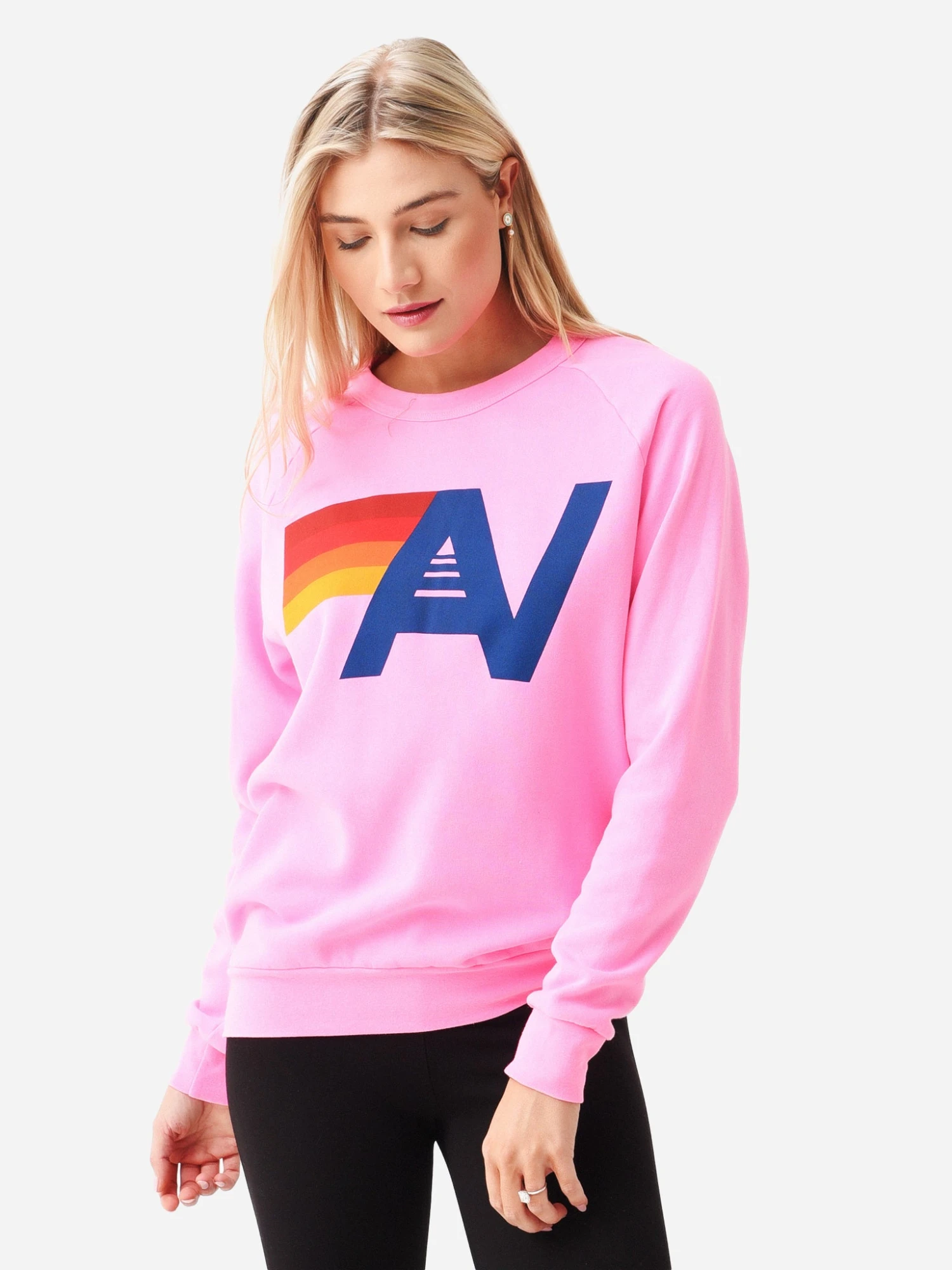 Aviator Nation Women's Lightweight Logo Crew Sweatshirt 5 Aviator Nation Women's Lightweight Logo Crew Sweatshirt - Image 5