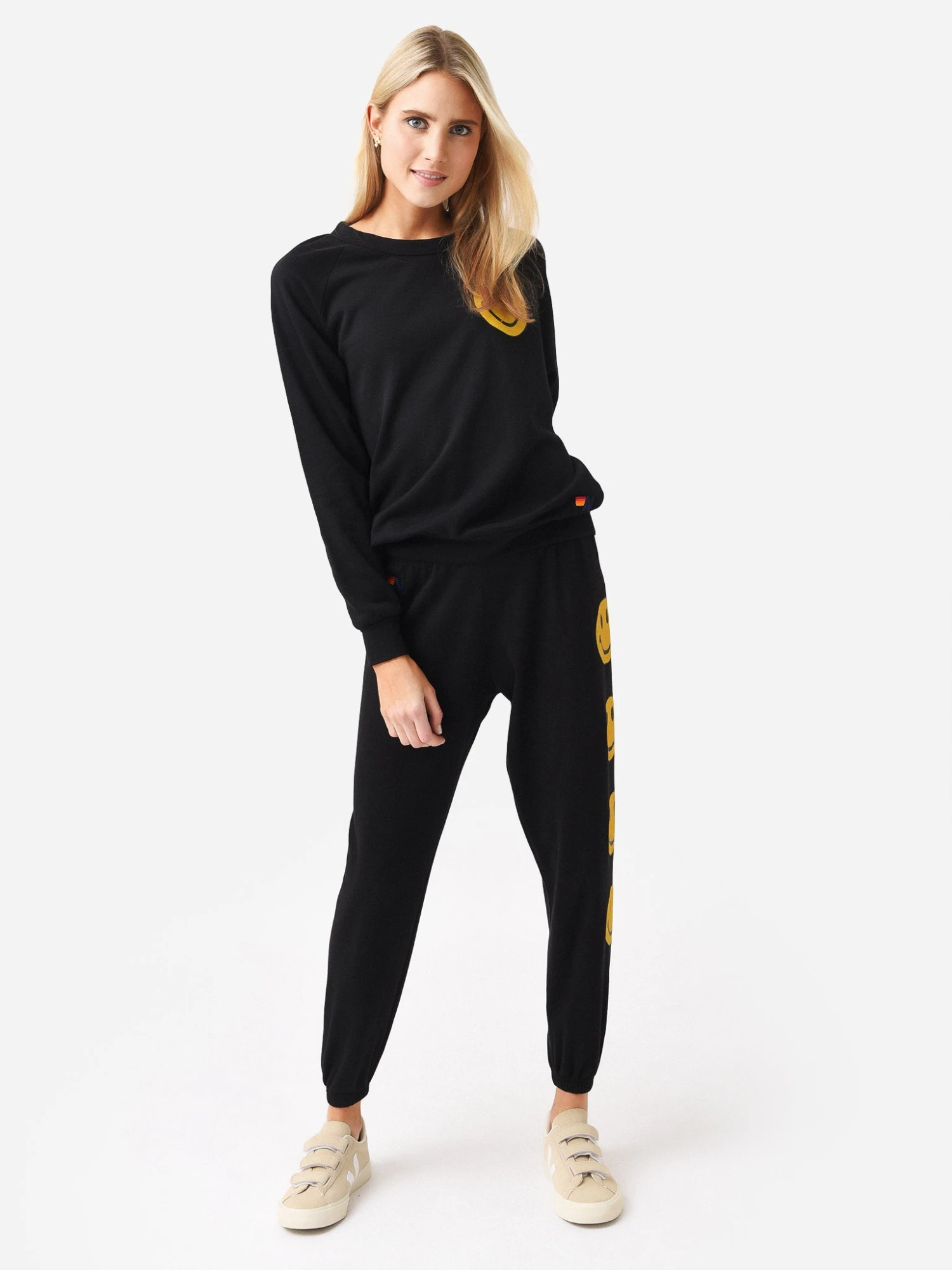 Aviator Nation Women's Smiley 2 Crew Sweatshirt 2 Aviator Nation Women's Smiley 2 Crew Sweatshirt - Image 2