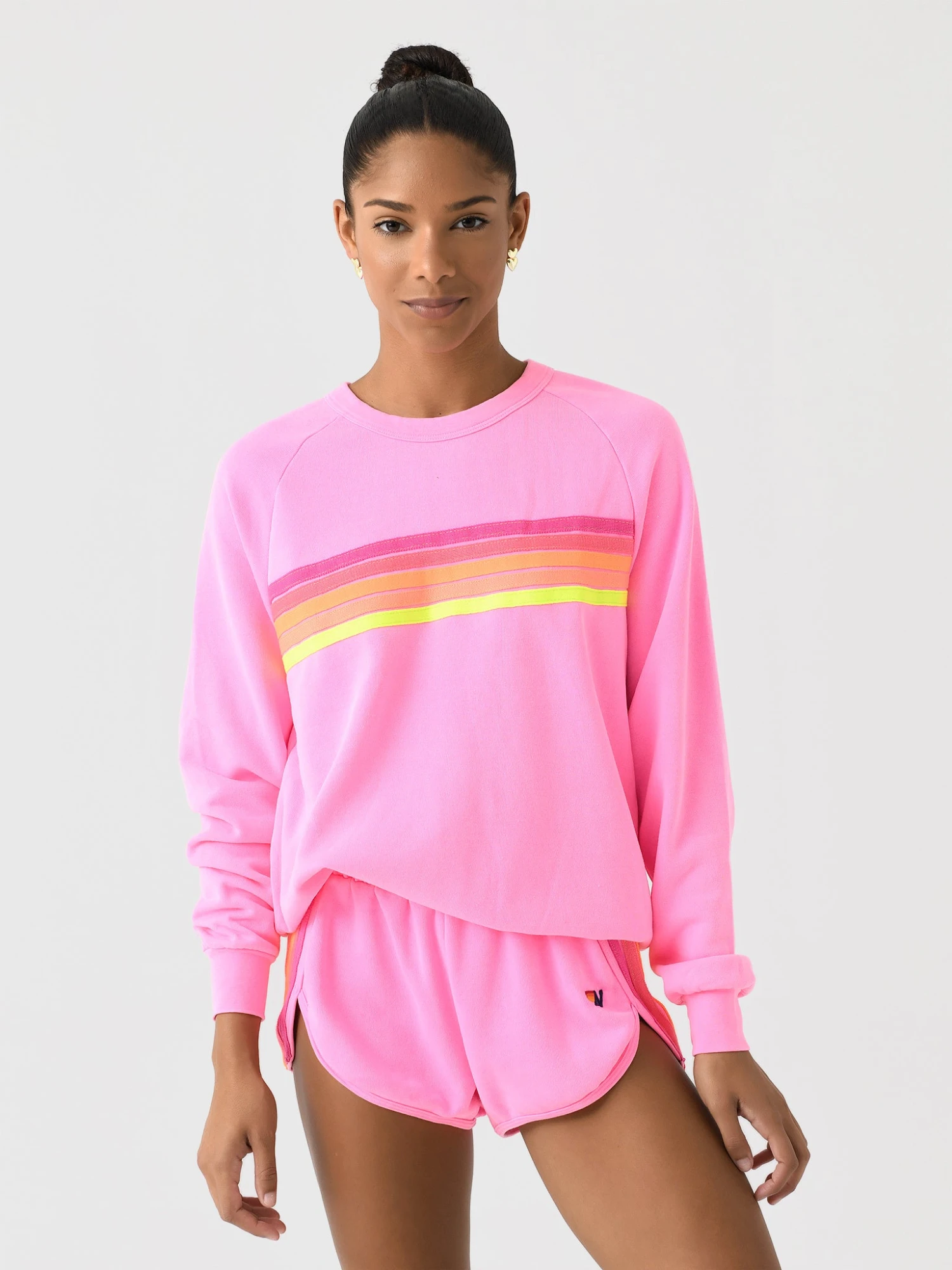 Aviator Nation Women's 5 Stripe Crew Sweatshirt 7 Aviator Nation Women's 5 Stripe Crew Sweatshirt - Image 7