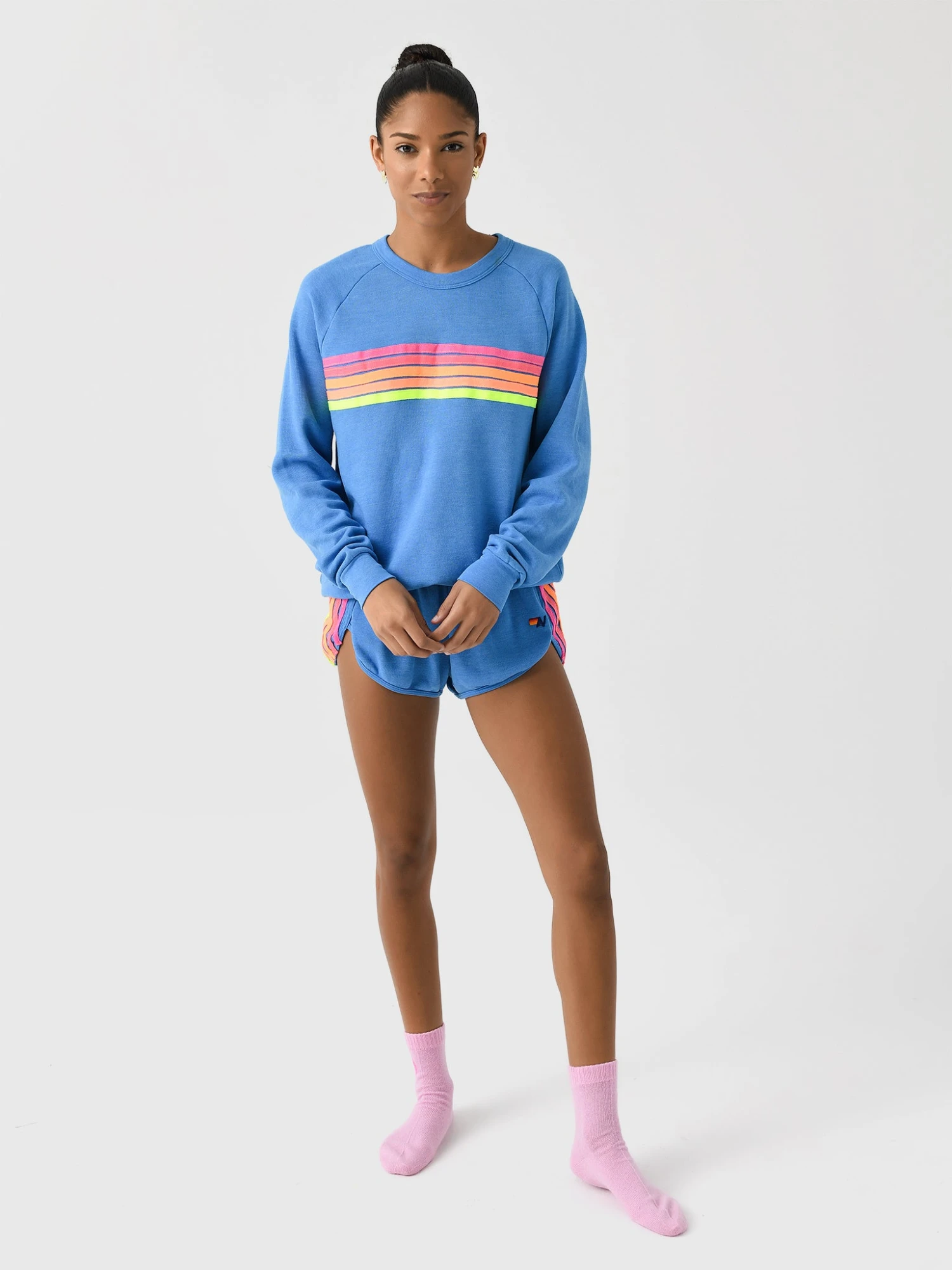 Aviator Nation Women's 5 Stripe Crew Sweatshirt 2 Aviator Nation Women's 5 Stripe Crew Sweatshirt - Image 2