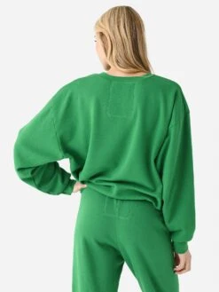 Aviator Nation Women's Logo Relaxed Crew Sweatshirt 17 Aviator Nation Women's Logo Relaxed Crew Sweatshirt -ST.BERNARD Clothing SWRXLOxKELLYGREENxAlt3 116363482