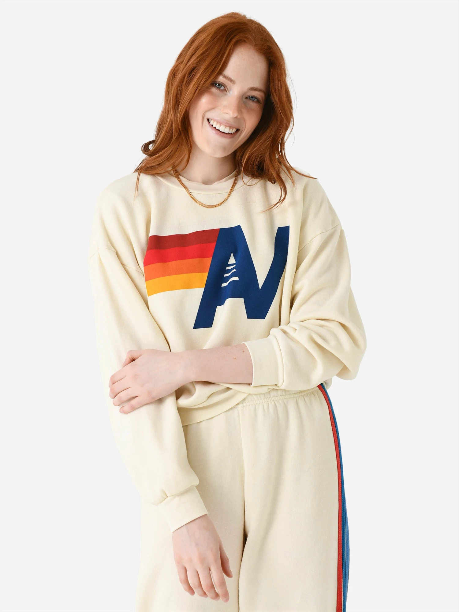 Aviator Nation Women's Logo Relaxed Crew Sweatshirt 2 Aviator Nation Women's Logo Relaxed Crew Sweatshirt - Image 2