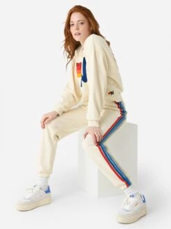 Aviator Nation Women's Logo Relaxed Crew Sweatshirt