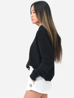 Perfect White Tee Women's Cash Cut Off Hoodie -ST.BERNARD Clothing T104 CASHxTUREBLACKxAlt2 79481269