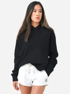 Perfect White Tee Women's Cash Cut Off Hoodie