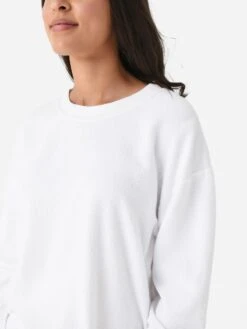 Perfect White Tee Women's Emmy Reverse French Terry Sweatshirt -ST.BERNARD Clothing T145 EMMYxWHITExAlt4 99351171
