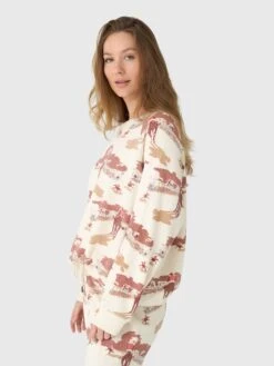 The Great Women's The Slouch Sweatshirt -ST.BERNARD Clothing T375085RHxRIDINGHORSESPRINTxAlt2 173905092