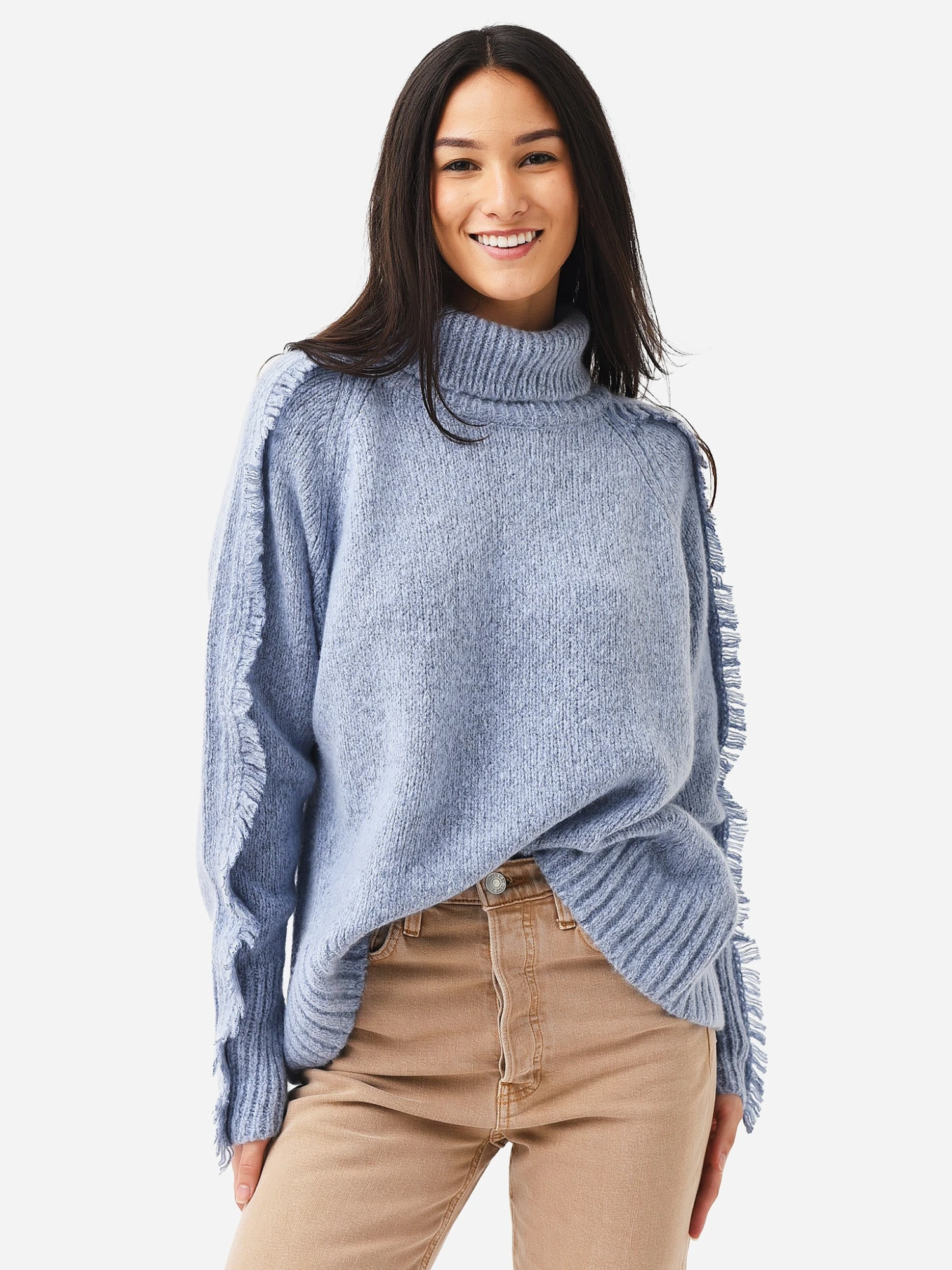 Women’s Brochu Walker Odene Fringe Turtleneck Sweater 2 Women’s Brochu Walker Odene Fringe Turtleneck Sweater - Image 2