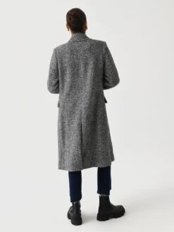 Vince Women's Italian Herringbone Wool-Blend Double-Breasted Coat -ST.BERNARD Clothing V060791583xCHARCOALxAlt2 143343120