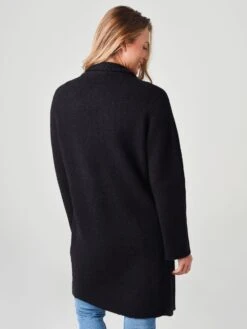 Vince Women's Collarless Cardigan Coat -ST.BERNARD Clothing V697278549xBLACKxAlt2 15979098