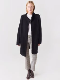 Vince Women's Clean Edge Cardigan Coat -ST.BERNARD Clothing V783578842xBLACKxAlt1 47498190