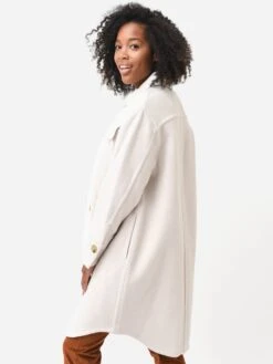 Vince Women's Brushed Wool Shirt Coat -ST.BERNARD Clothing V903291426xHORCHATAxAlt3 79886313
