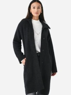 Vince Women's Ribbed Sailor Collar Cardigan Coat