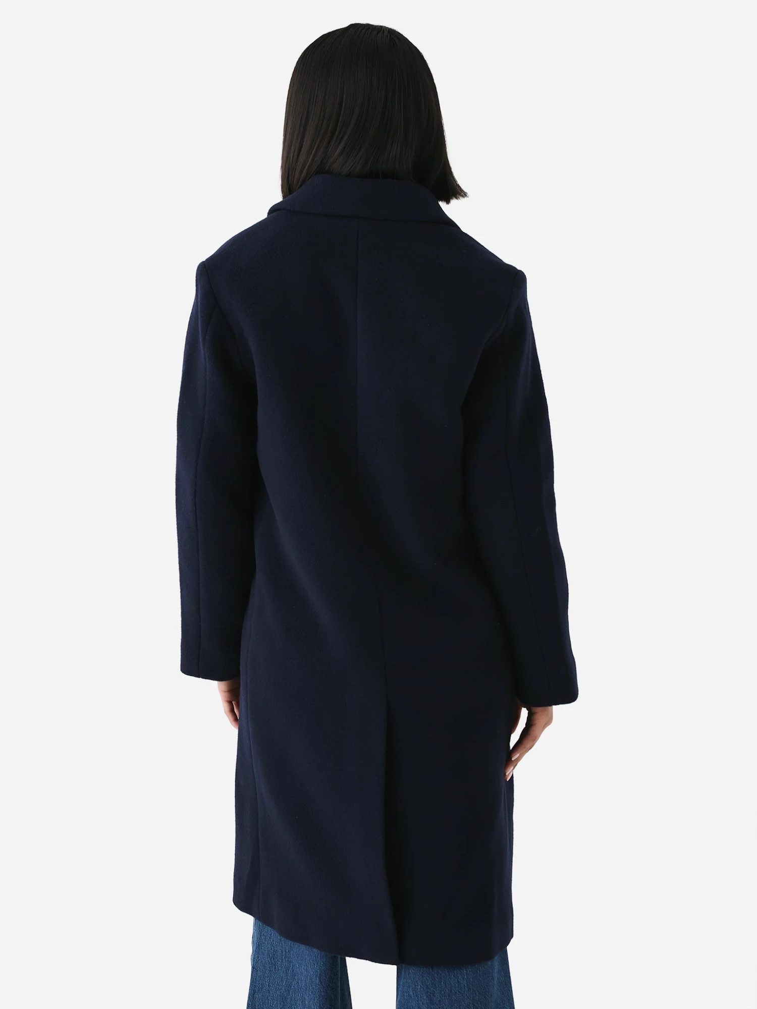 Vince Women's Brushed Wool Blend Double Breasted Coat 3 Vince Women's Brushed Wool Blend Double Breasted Coat - Image 3