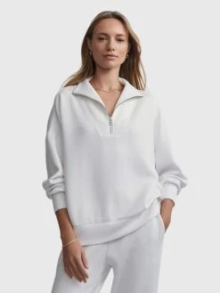 Varley Women's Hawley Half-Zip Sweatshirt -ST.BERNARD Clothing VAR01461xWHITExPrimary 164568387