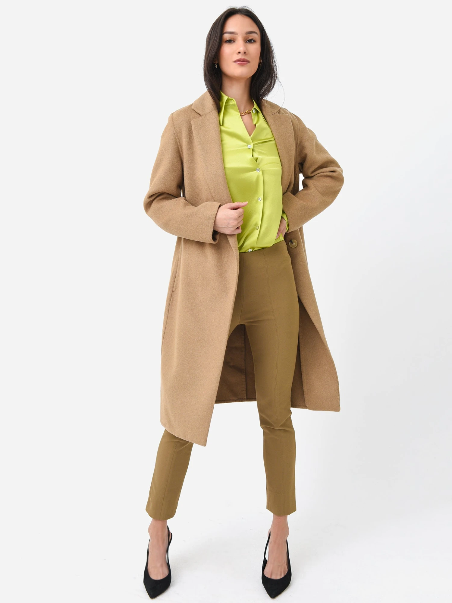 Vince Women's Classic Straight Coat 3 Vince Women's Classic Straight Coat - Image 3