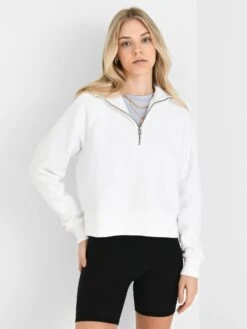 Vuori Women's Restore Half-Zip Hoodie -ST.BERNARD Clothing VW288xWHITExPrimary 122324685