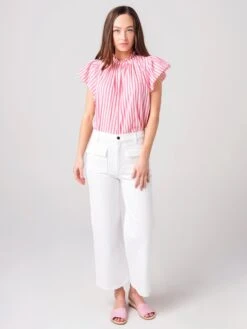 Le Jean Women's Leona Wide-Leg Jean 7 Le Jean Women's Leona Wide-Leg Jean -ST.BERNARD Clothing W042 350 3290xWHITExAlt3