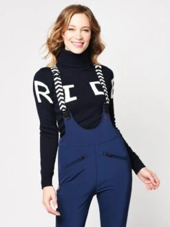 Perfect Moment Women’s Merino Wool Ride II Sweater -ST.BERNARD Clothing W18W047 NAVYalt4