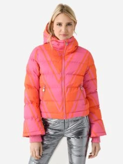 Perfect Moment Women's Polar Flare Jacket 13 Perfect Moment Women's Polar Flare Jacket -ST.BERNARD Clothing W3000013xCHEVRONPRINTAZALEAPINKREDORANGExPrimary 116189105