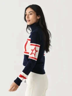 Perfect Moment Women's Schild Merino Wool Sweater -ST.BERNARD Clothing W3000075xNAVYxAlt2 145733803