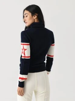 Perfect Moment Women's Schild Merino Wool Sweater -ST.BERNARD Clothing W3000075xNAVYxAlt3 145733804