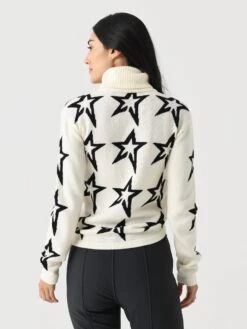 Perfect Moment Women's Star Dust Merino Wool Sweater -ST.BERNARD Clothing W3000090xSNOWWHITEBLACKSTARxAlt3 145734043