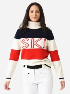 Perfect Moment Women's Frostine Sweater -ST.BERNARD Clothing W3000699xREDSNOWWHITENAVYxAlt1 89672855