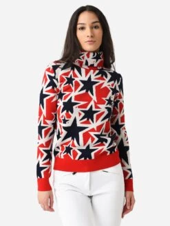 Perfect Moment Women's Wren Sweater -ST.BERNARD Clothing W3000723xNOVASTARPRINTNAVYSNOWxPrimary 90292161