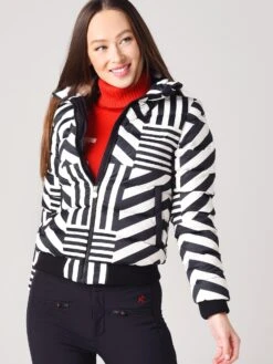 Perfect Moment Women's Star Dazzle Bomber Jacket 11 Perfect Moment Women's Star Dazzle Bomber Jacket -ST.BERNARD Clothing W3015xBLACKSNOWWHITExAlt5 20801728