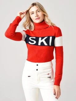 Perfect Moment Women's Ski Sweater II 24 Perfect Moment Women's Ski Sweater II -ST.BERNARD Clothing W3136xREDxPrimary 20620021