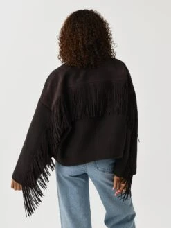 Frame Women's Mix Suede Fringe Coat -ST.BERNARD Clothing WF24WOW005xCHOCOLATEBROWNxAlt3 141495527