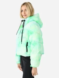 Whitespace Women's Cropped Puffer Jacket -ST.BERNARD Clothing WIE0017xGREENTIEDYExAlt2 114029251