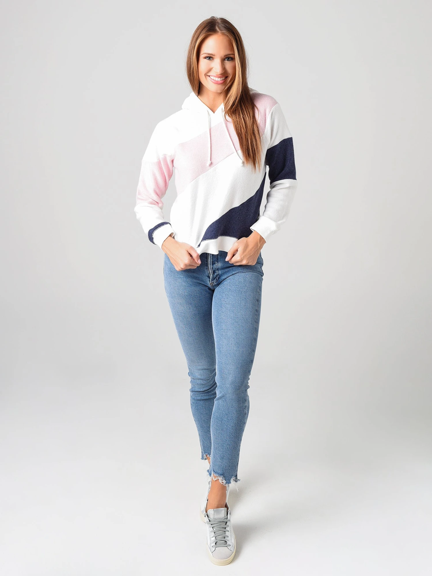 Faherty Brand Women's Ripple Color-Blocked Fleece Hoodie 4 Faherty Brand Women's Ripple Color-Blocked Fleece Hoodie - Image 4