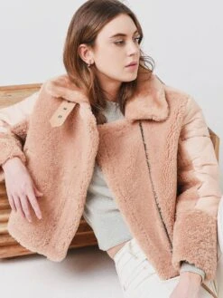 Shoreditch Ski Club Women's Lena Shearling Puffer Jacket -ST.BERNARD Clothing WL081WxPEACHxPrimary 53289106 9041c533 5a22 494e a699 f09f0f54b540