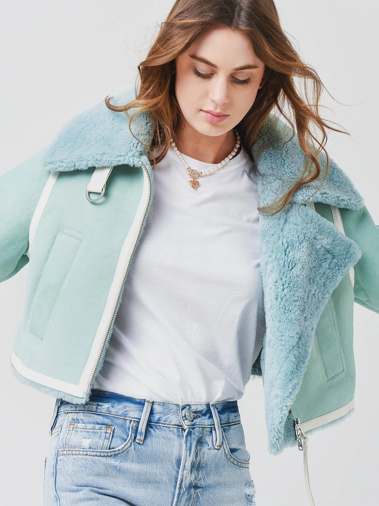 Shoreditch Ski Club Women's Willow Cropped Shearling Jacket 3 Shoreditch Ski Club Women's Willow Cropped Shearling Jacket - Image 3