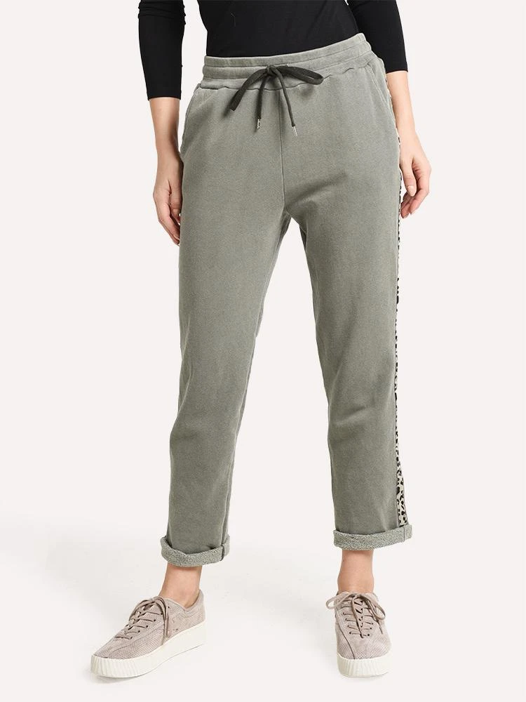 Sundry Leopard Trim Trouser Sweatpant 1 Sundry Leopard Trim Trouser Sweatpant