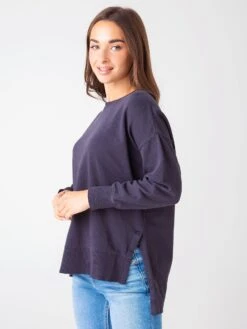 Z Supply Women's Layer Up Sweatshirt -ST.BERNARD Clothing ZLT213116xWASHEDBLACKxAlt2 43526777