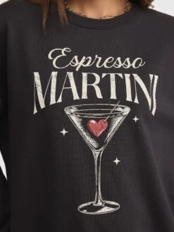 Z Supply Women's Oversized Martini Sweatshirt -ST.BERNARD Clothing ZLT253118xBLACKSANDxAlt2 165970548