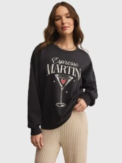 Z Supply Women's Oversized Martini Sweatshirt