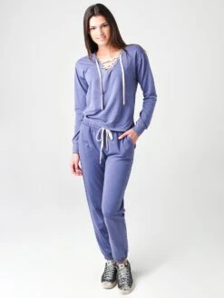 Z Supply Women's PE Terry Jogger Sweatpant -ST.BERNARD Clothing ZP203624xVINTAGEBLUExAlt3 16473582