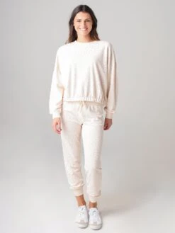 Z Supply Women's Mason Leopard Pullover Sweatshirt -ST.BERNARD Clothing ZT203626xBONExAlt3 12854048