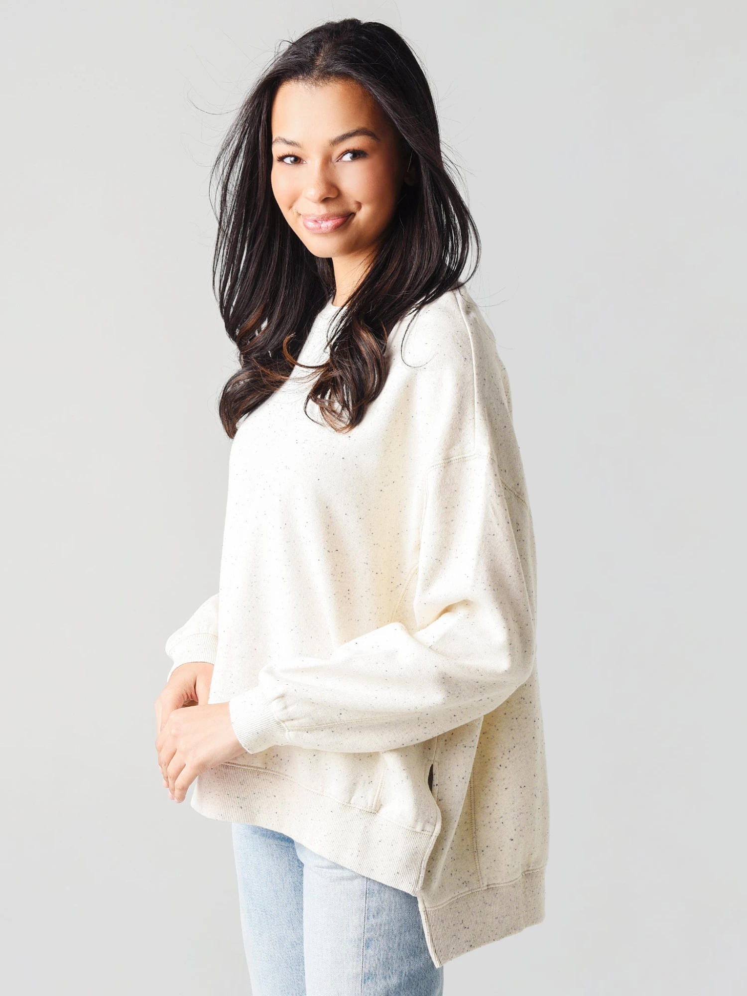 Z Supply Women's Speckled Fleece Modern Weekender 2 Z Supply Women's Speckled Fleece Modern Weekender - Image 2